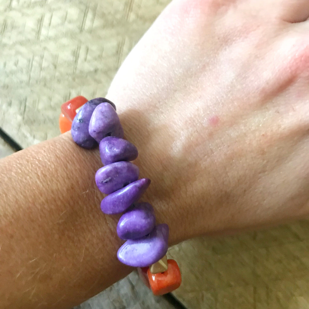 Purple and Orange Bracelet