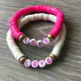 White Vinyl ‘Love’ Bracelet