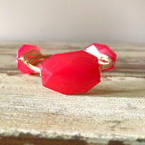 Red Acrylic Wire Wrap Bangle