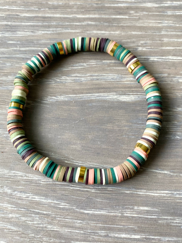 Multicolor Vinyl Heishi Bead Bracelet