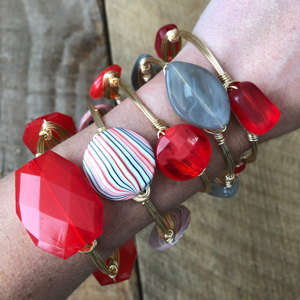 Red, White and Black Bangle
