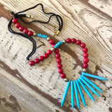 Turquoise spike necklace