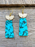 Turquoise Acrylic Earrings