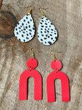Dalmatian Print Earrings