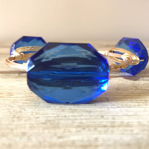 Blue Crystal Bangle