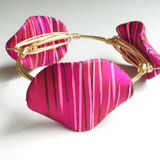 Painted Matte Pink Wire Wrap Bangle